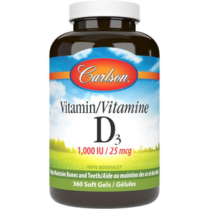 Carlson Vitamin D3 1,000 IU (25 mcg) 360s