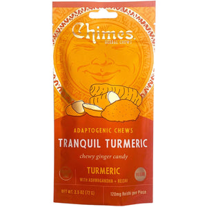 Chimes Adaptogen Ginger Chews Candy Tranquil Turmeric 72g