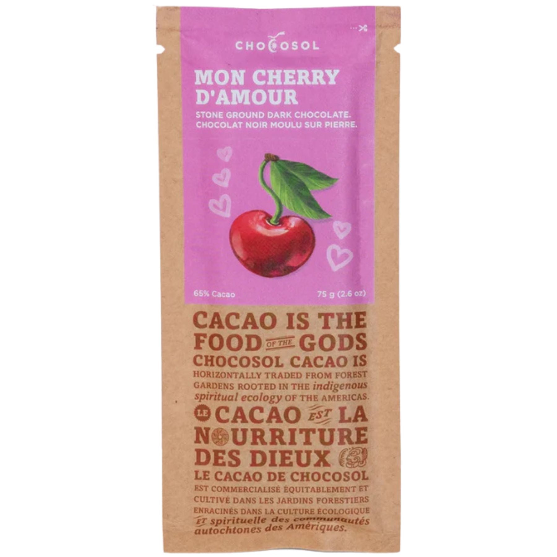 Chocosol Chocosol Mon Cherry D'Amour 65% Dark Chocolate 75g - Fiddleheads Health ...