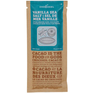 Chocosol Vanilla Sea Salt 65% Dark Chocolate 75g