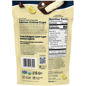 ChocXO Dark Chocolate Lemon Crème Cups 98g