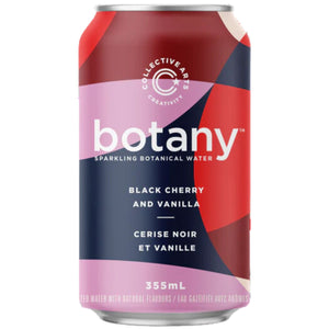 Collective Arts Black Cherry & Vanilla Sparkling Botanical Water 355ml