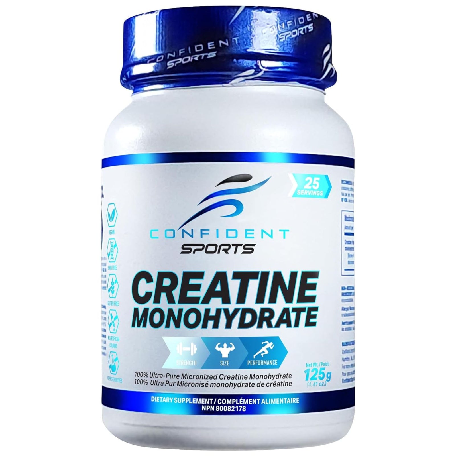 Confident Sports Creatine Monohydrate Powder 125g