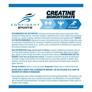 Confident Sports Creatine Monohydrate Powder 125g