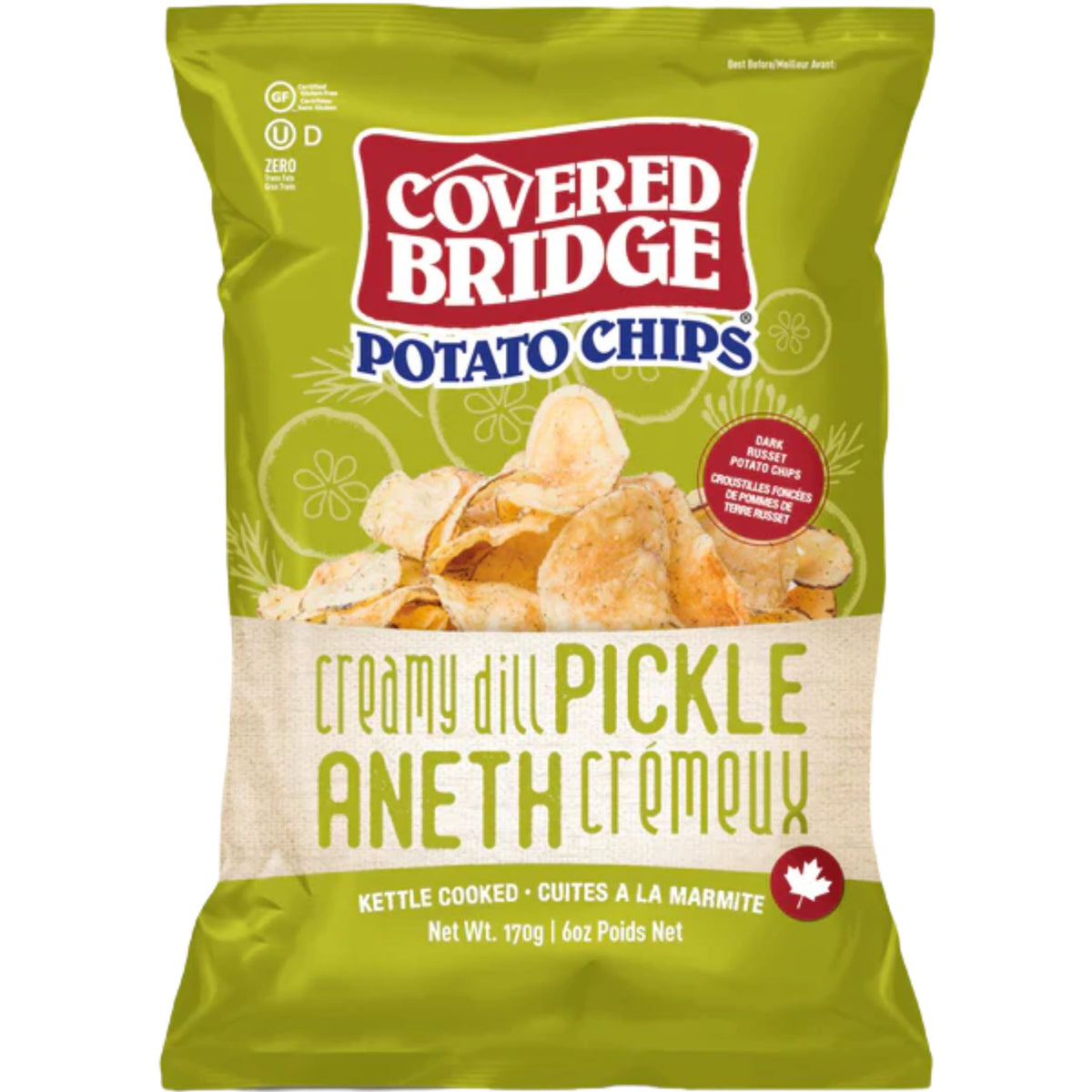 Covered Bridge Creamy Dill Pickle Potato Chips 170g