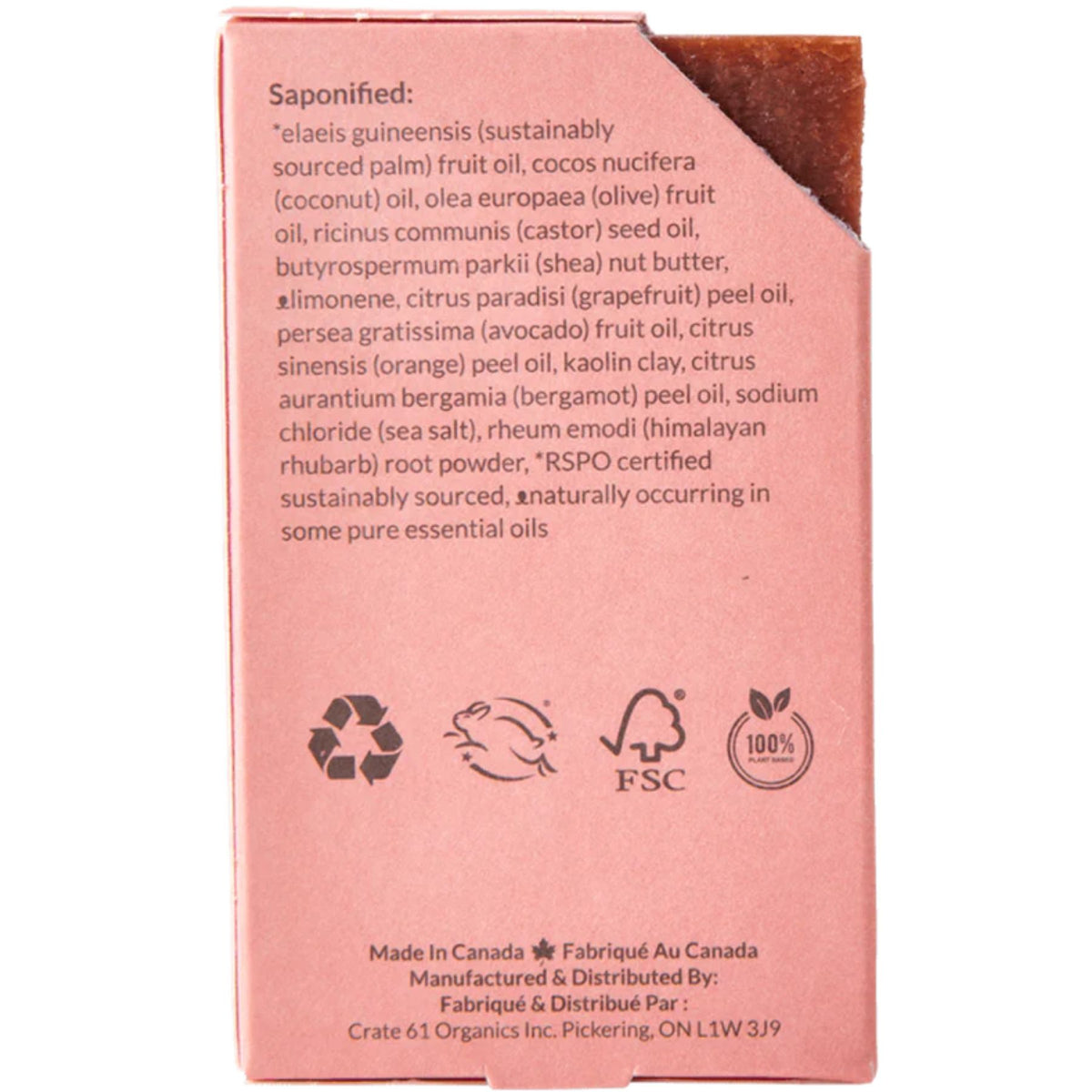 Crate 61 Avocado Grapefruit Bar Soap 110g