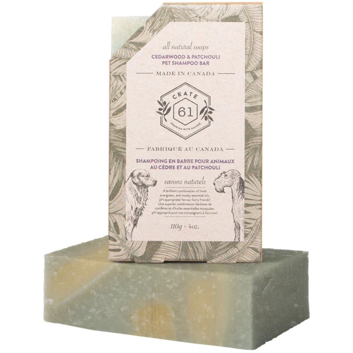 Crate 61 Pet Shampoo Bar - Cedarwood & Patchouli 110g