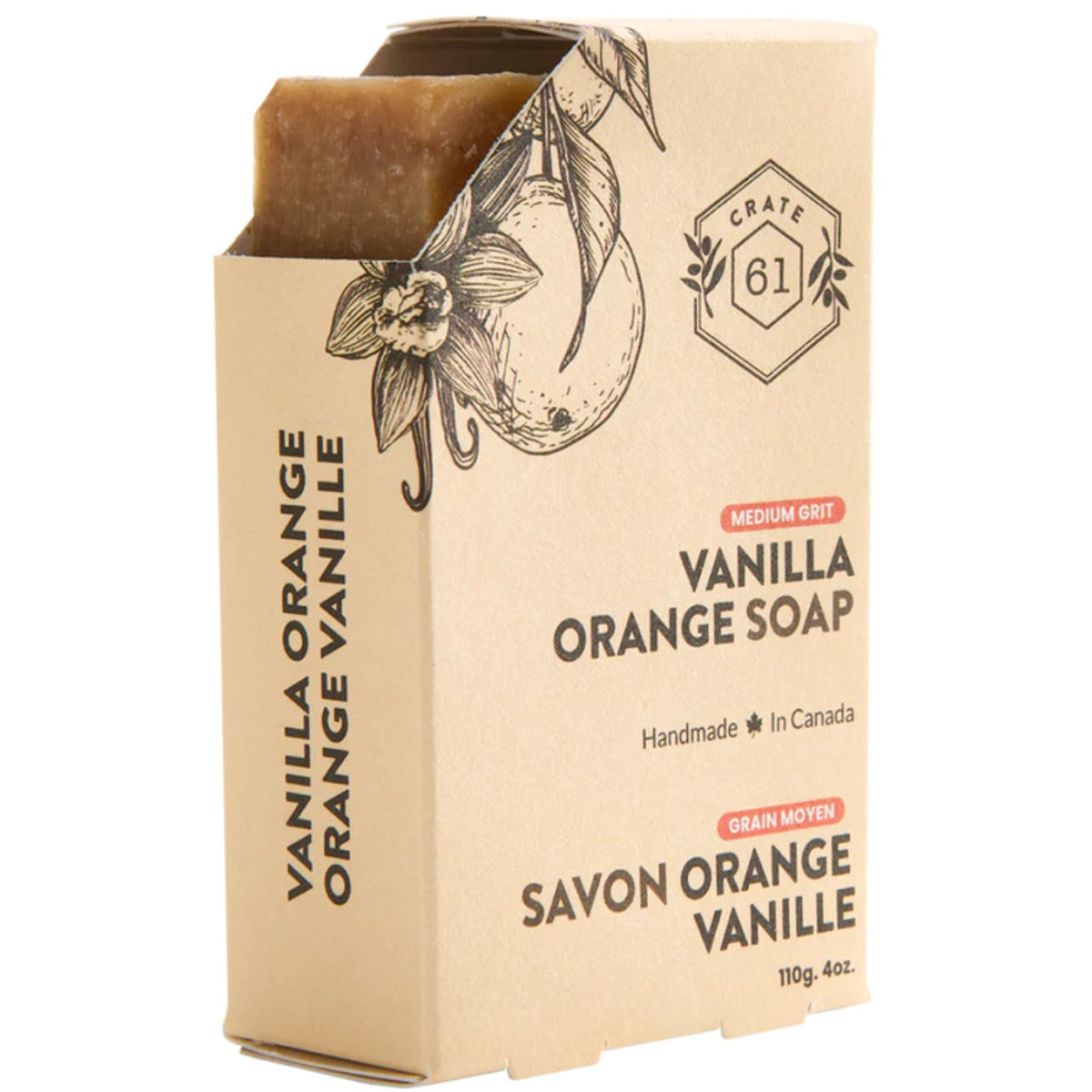 Crate 61 Vanilla Orange Bar Soap 110g
