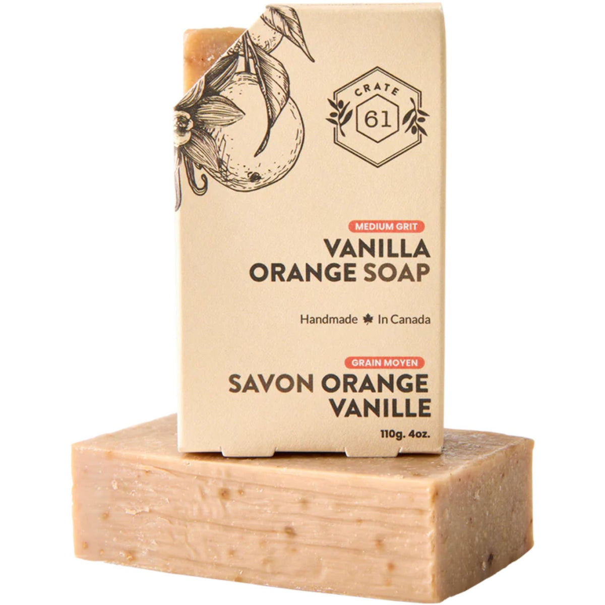 Crate 61 Vanilla Orange Bar Soap 110g