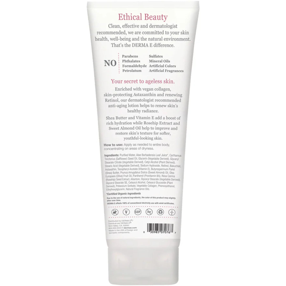 Derma E Rosehip & Almond Anti-Aging Shea Body Lotion 227g