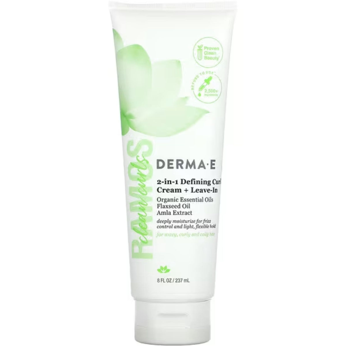 Derma E Ramos Clean Curls 2-In-1 Defining Curl Cream + Leave-In 237mL
