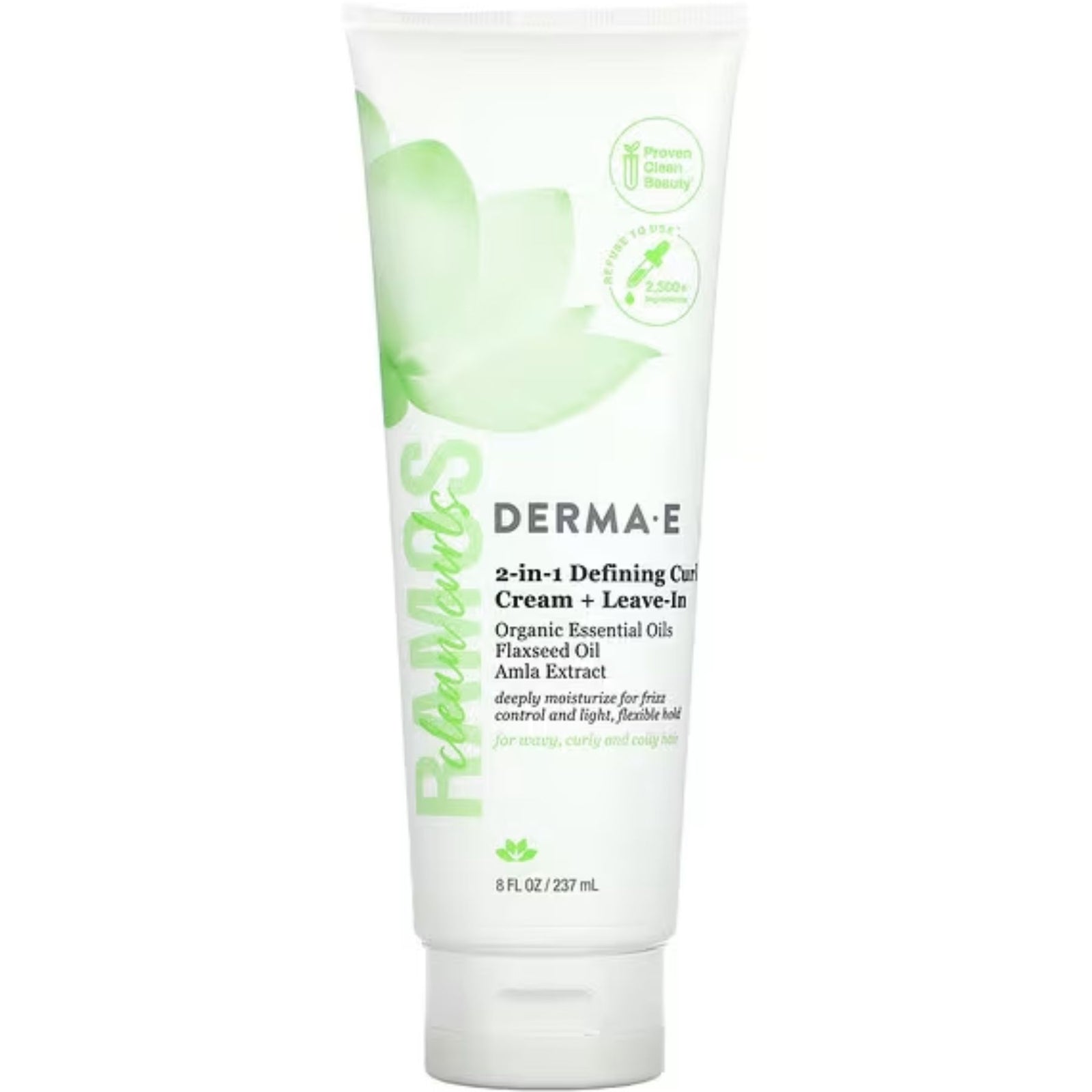 Derma E Ramos Clean Curls 2-In-1 Defining Curl Cream + Leave-In 237mL