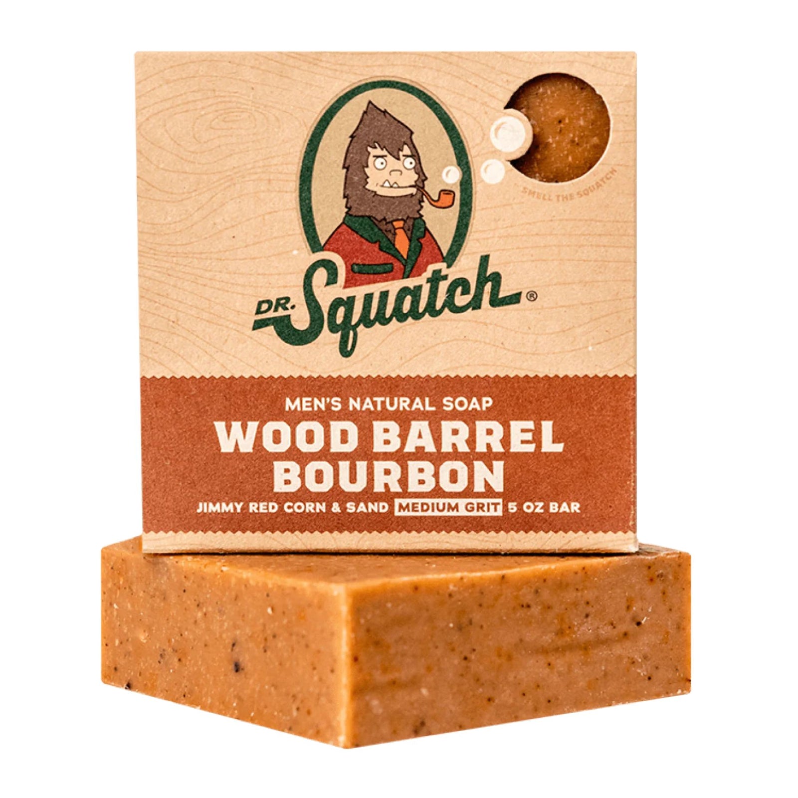 Dr. Squatch Men's Bar Soap Wood Barrel Bourbon 141g