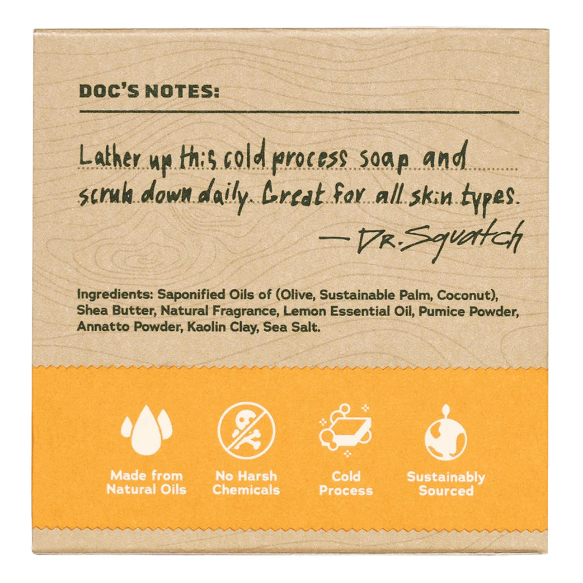 Dr. Squatch Men's Bar Soap Summer Citrus 141g