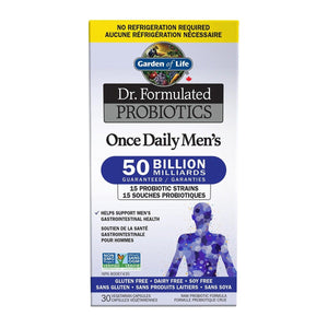 Garden of Life Dr. Formulated Probiotics Once Daily Men's Shelf-Stable 50 Billion 30s