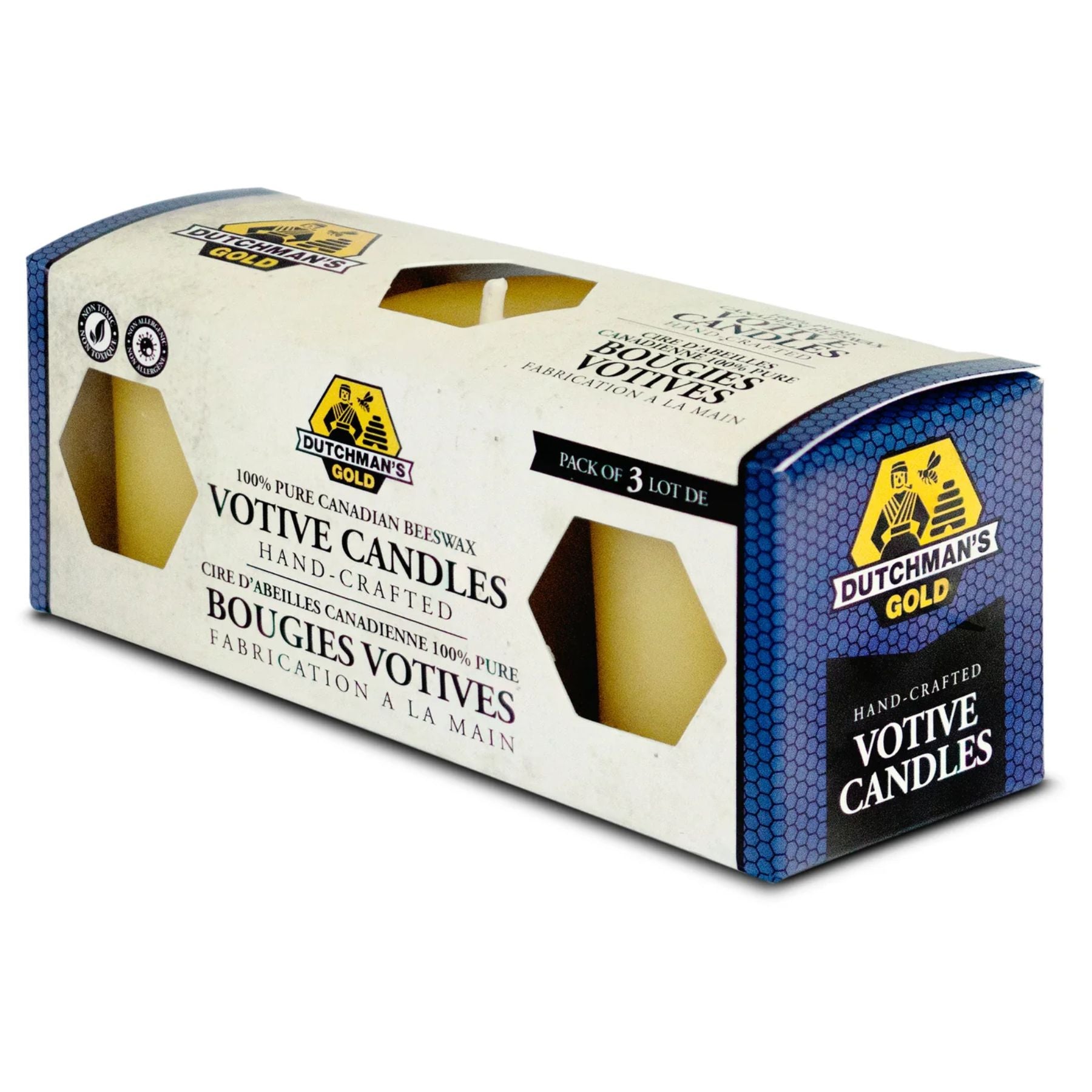 Dutchman's Gold Beeswax Voltive Candles 3ct