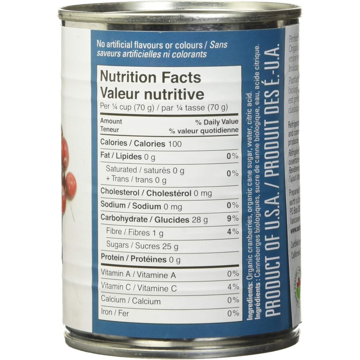 Earth's Choice Organic Jellied Cranberry Sauce 348ml