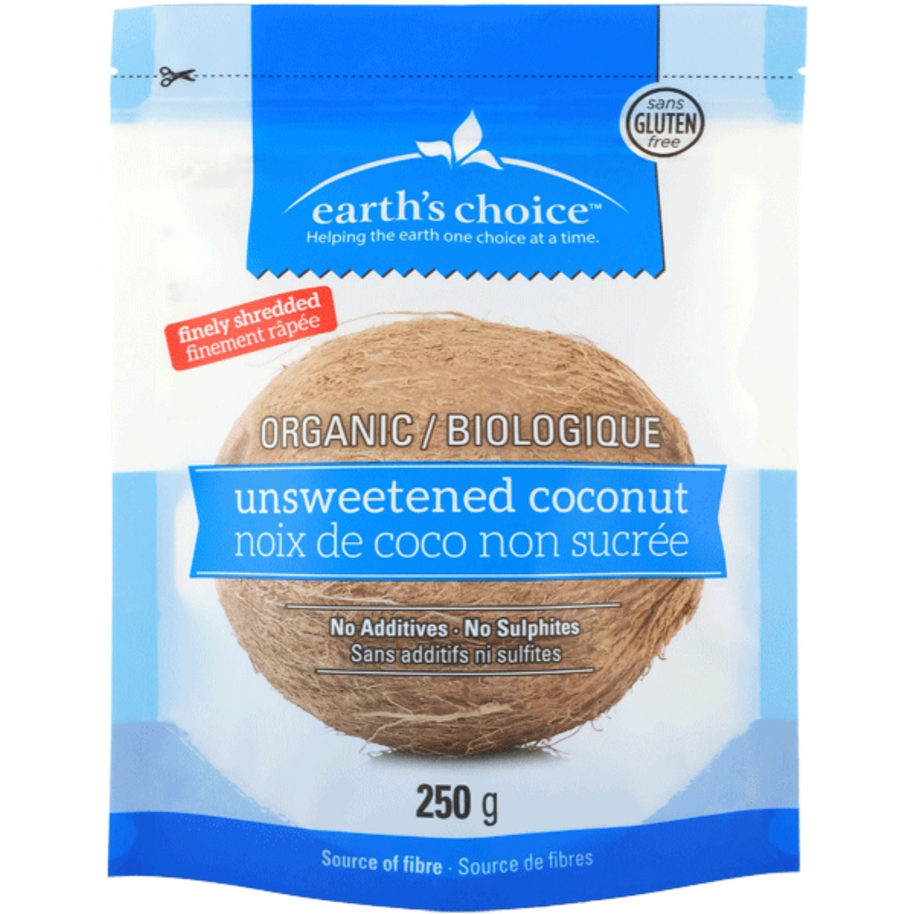 Earth's Choice Organic Unsweetened Coconut 250g