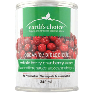 Earth's Choice Organic Whole Berry Cranberry Sauce 348ml