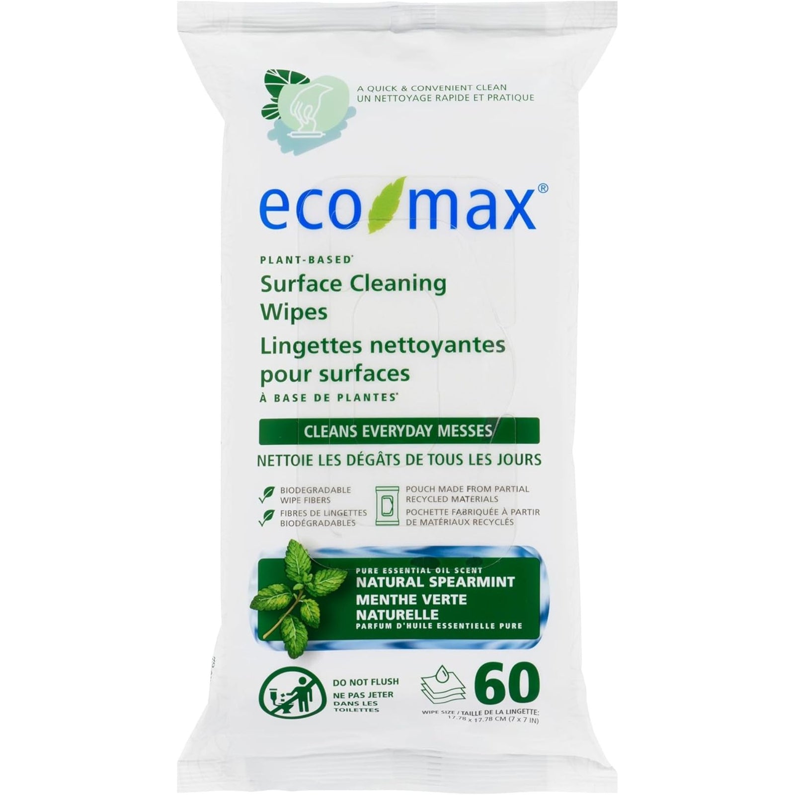 Eco-Max Surface Cleaning Wipes 60ct