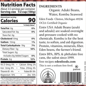 Eden Organic Aduki Beans 398ml