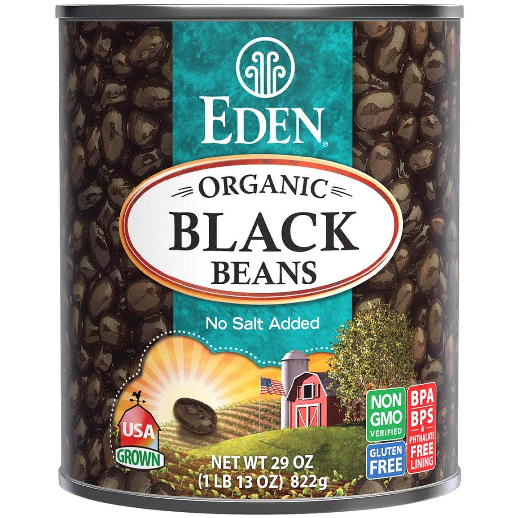 Eden Organic Black Beans 796ml