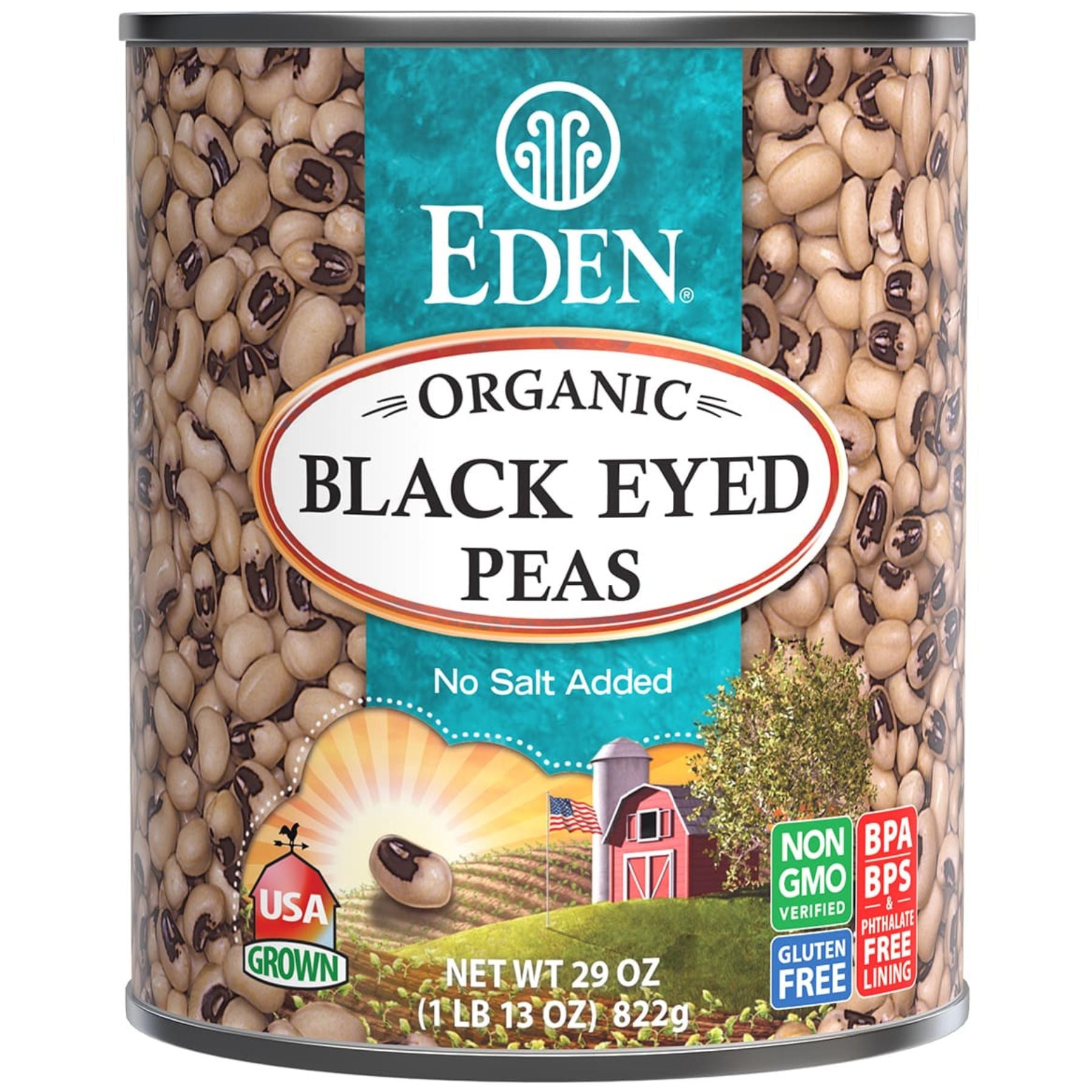 Eden Organic Black Eyed Peas 796ml