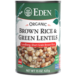 Eden Organic Brown Rice & Lentils 398ml