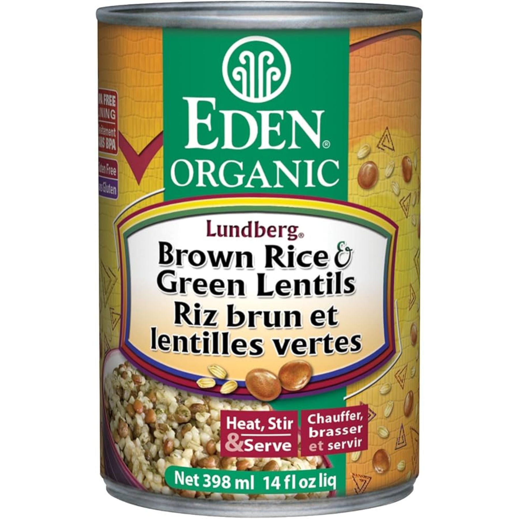 Eden Organic Brown Rice & Lentils 398ml