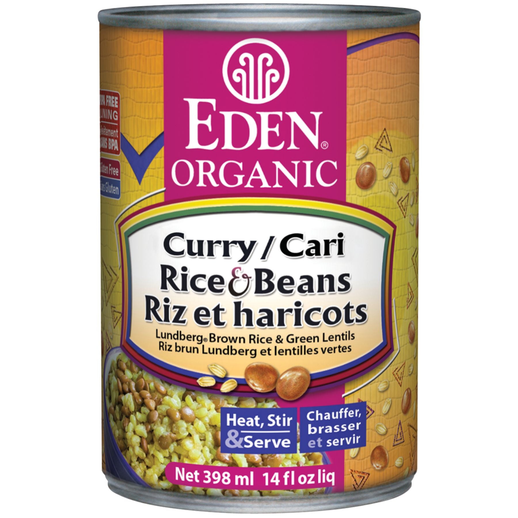 Eden Organic Curried Rice & Lentils 398ml