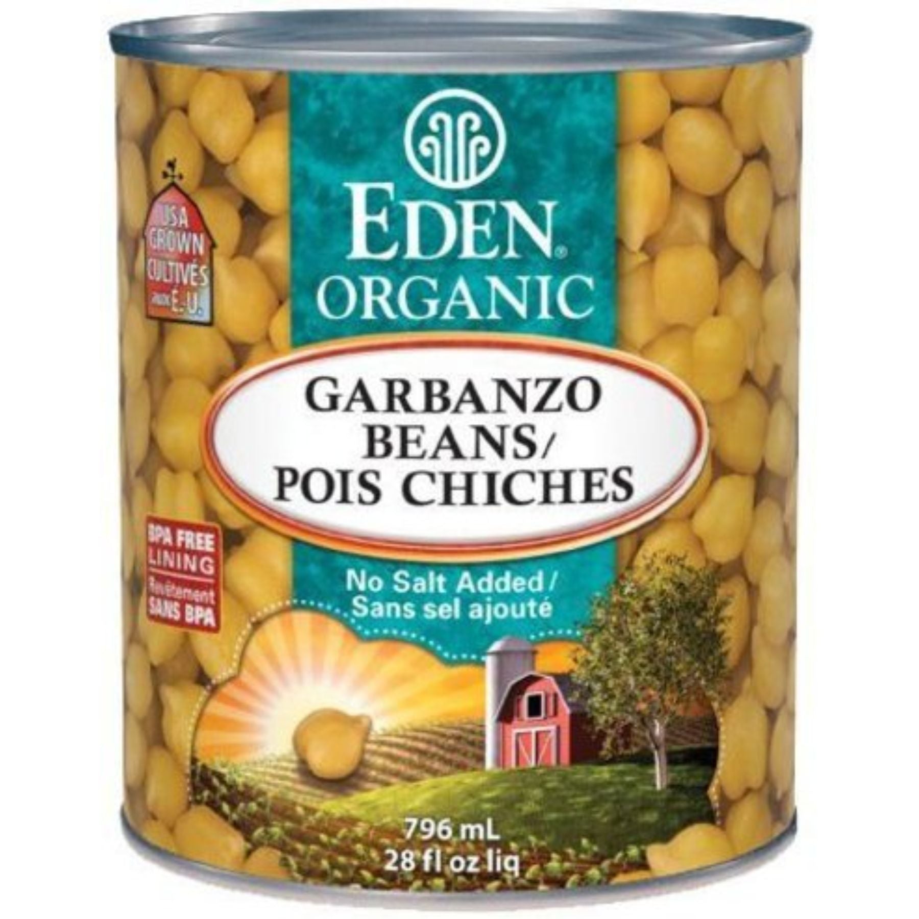 Eden Organic Garbanzo Beans (Chickpeas) 796ml