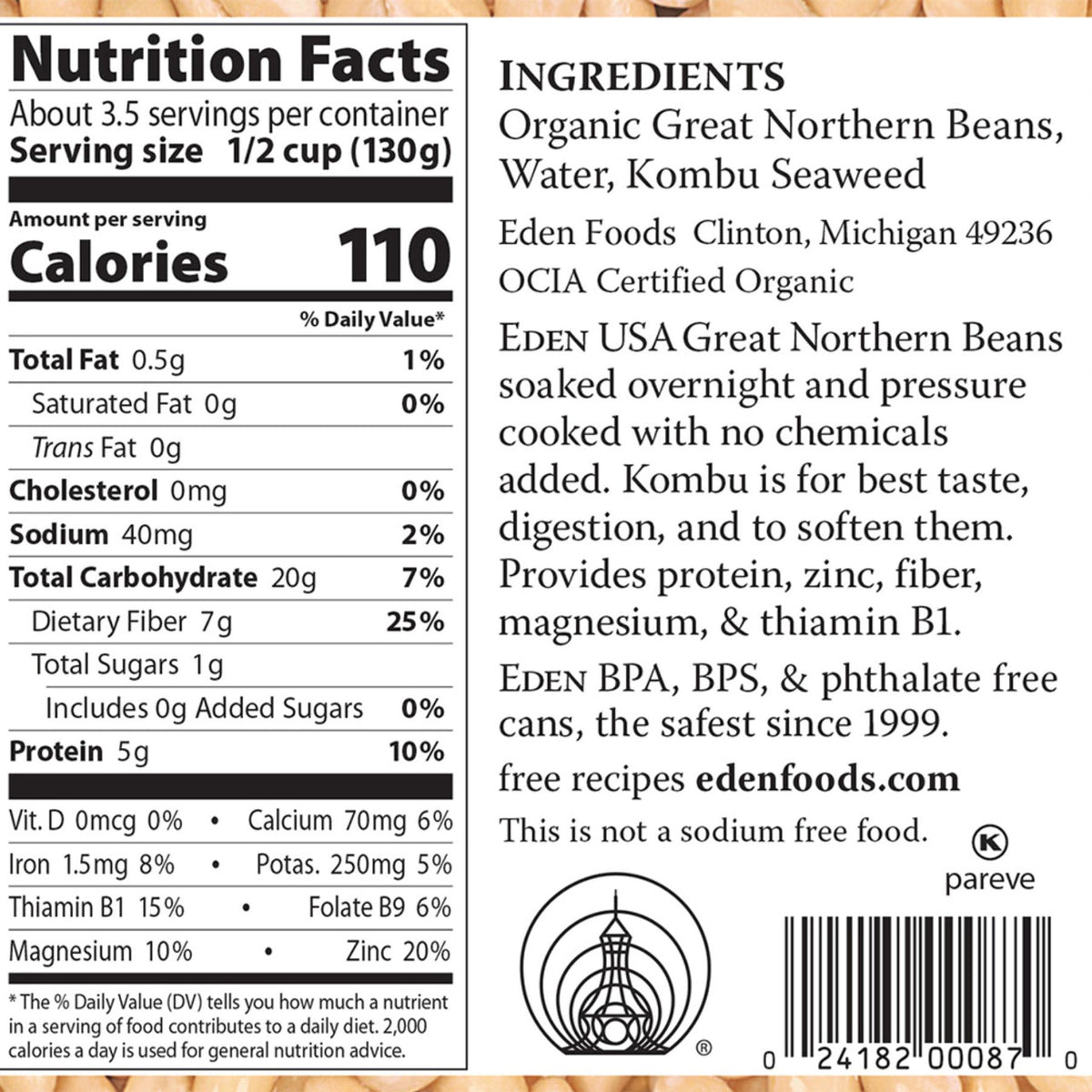 Eden Organic Great Northern Beans 398ml