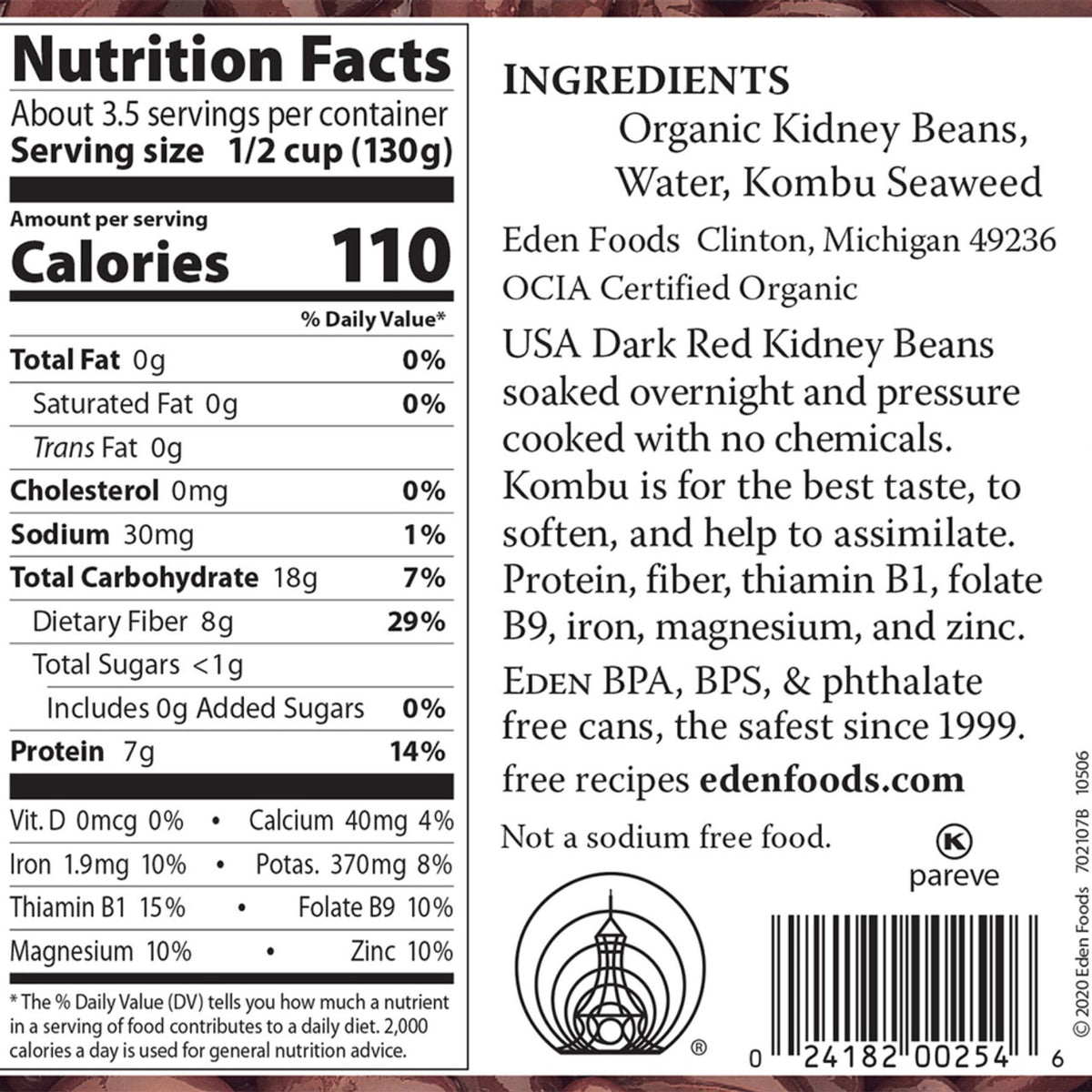 Eden Organic Kidney Beans 425g