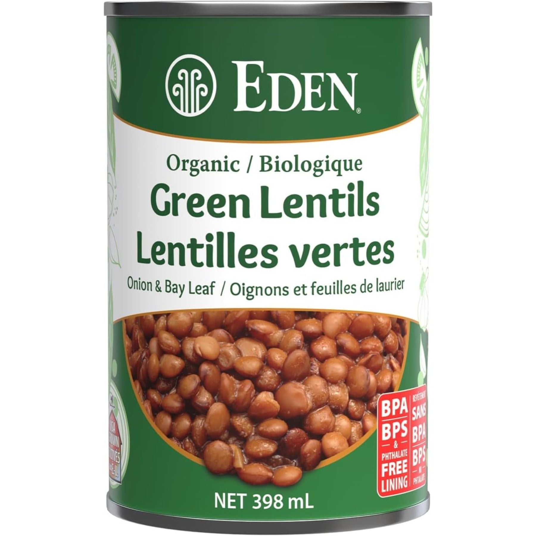 Eden Organic Lentils with Onion & Bay Leaf 398ml