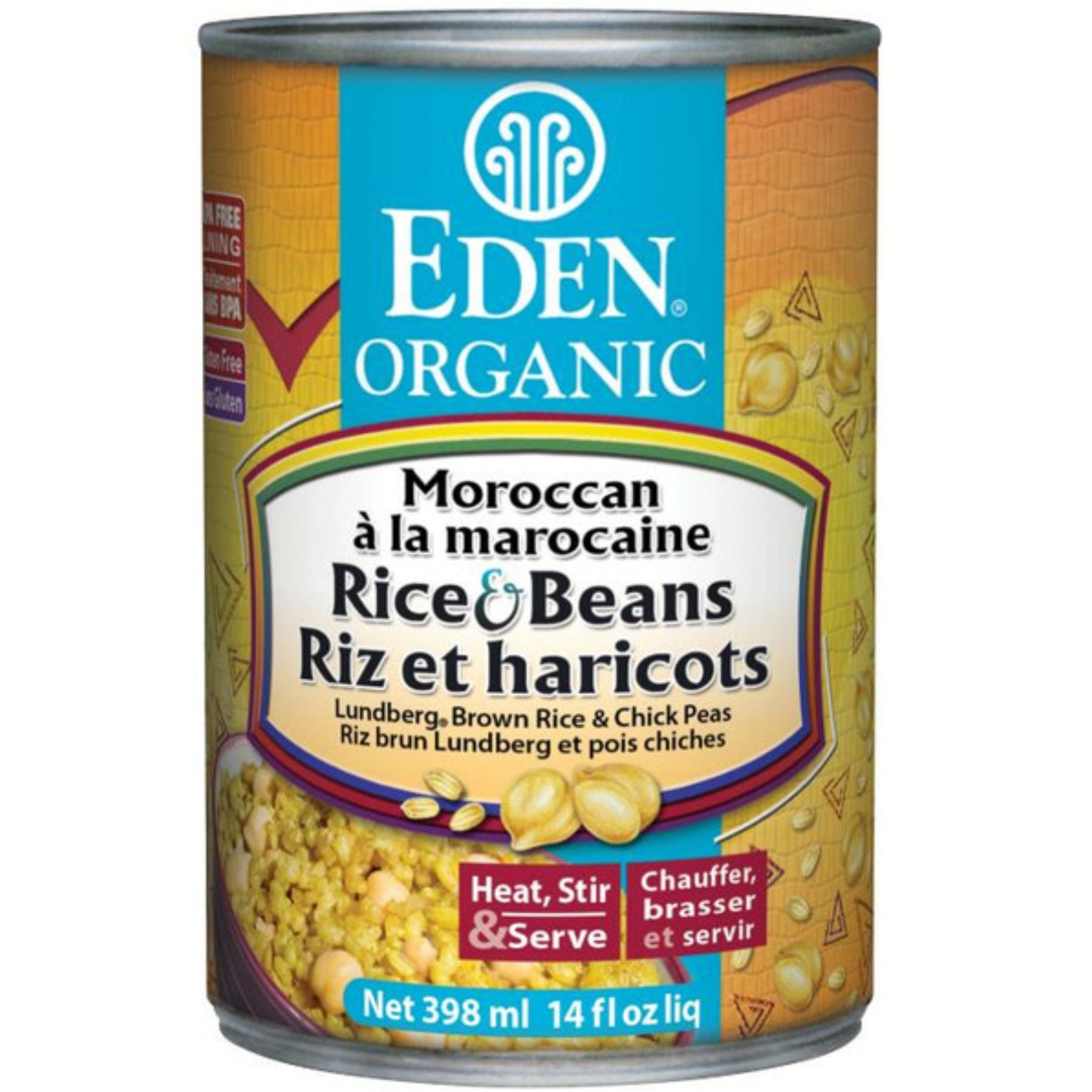 Eden Organic Moroccan Rice & Garbanzo Beans 398ml