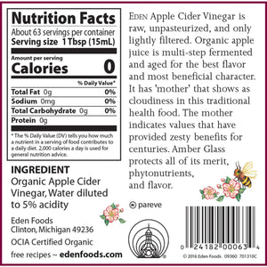 Eden Organic Apple Cider Vinegar 946ml