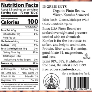 Eden Organic Pinto Beans 398ml