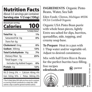 Eden Refried Organic Pinto Beans 398ml