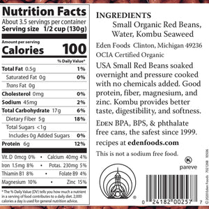 Eden Organic Small Red Beans 796ml