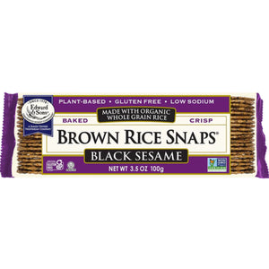 Edward & Sons Black Sesame Brown Rice Snaps 100g