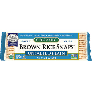 Edward & Sons Unsalted Plain Brown Rice Snaps 100g