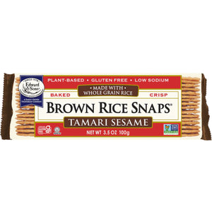 Edward & Sons Brown Rice Snaps Tamari Sesame 100g