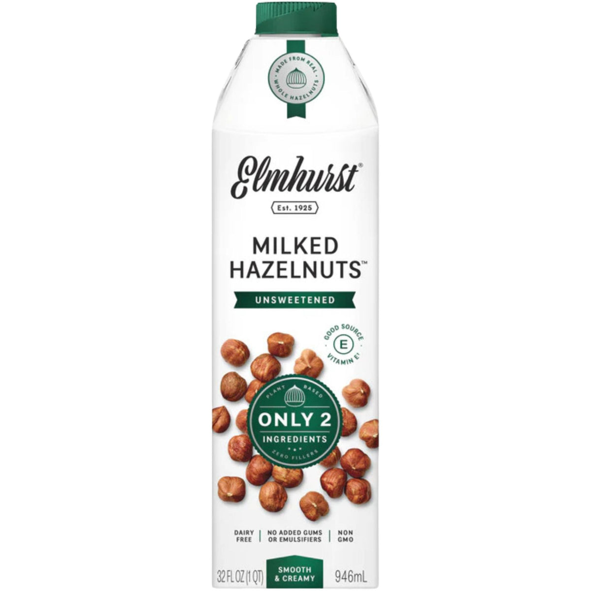 Elmhurst Unsweetened Hazelnut Milk 946ml