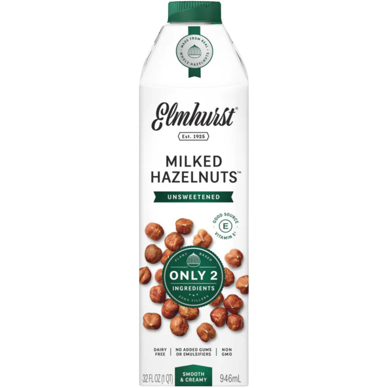 Elmhurst Unsweetened Hazelnut Milk 946ml