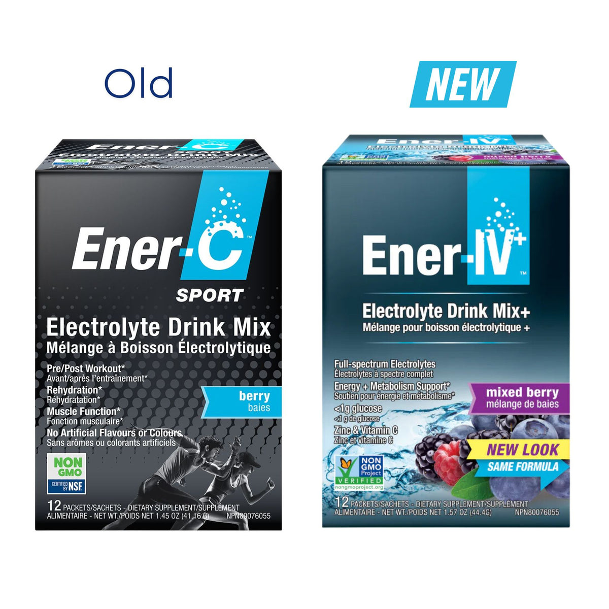 Ener-IV+ Electrolyte Drink Mix Mixed Berry (Case of 12)