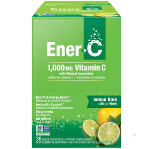 Ener-C Lemon Lime Multivitamin Drink Mix - 1,000mg Vitamin C (Case of 30)