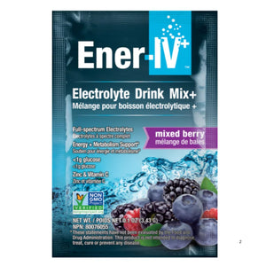 Ener-IV+ Electrolyte Drink Mix Mixed Berry (Case of 12)