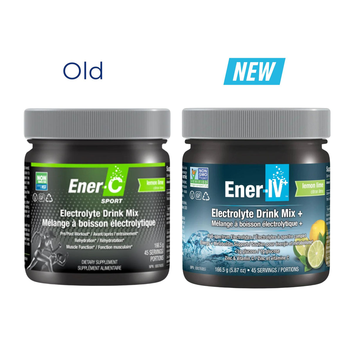 Ener-IV+ Electrolyte Drink Mix Lemon Lime 166.5g (30 servings)
