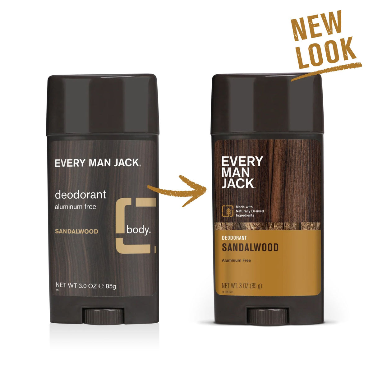 Every Man Jack Aluminum Free Deodorant Sandalwood 85g