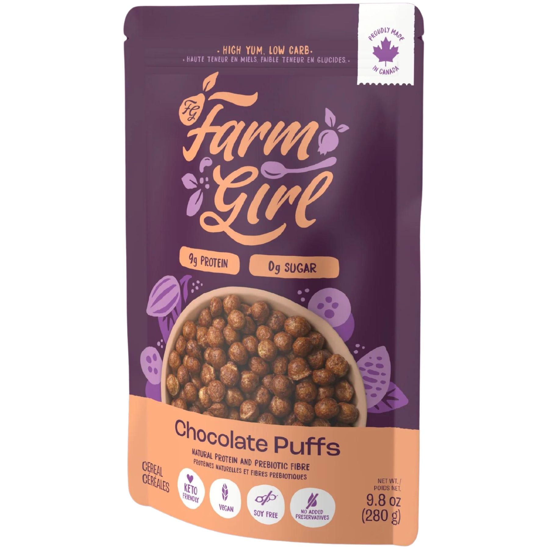 Farm Girl Chocolate Puffs Cereal 280g